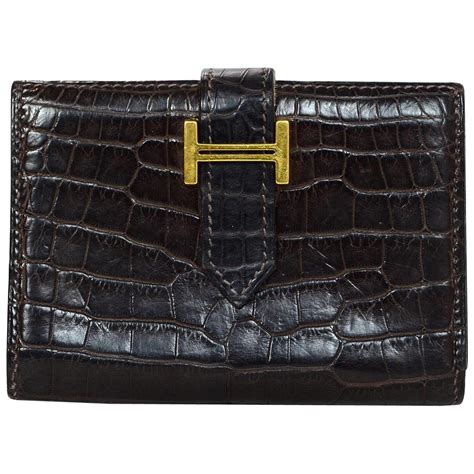 hermes alligator card holder|Hermes Alligator Card Wallet .